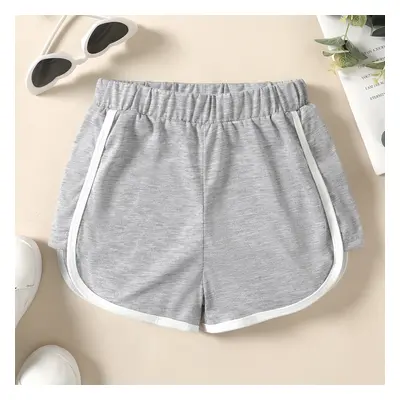 Kid Girl Colorblock Elasticized Shorts