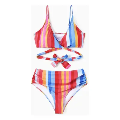 Family Stripe Swimwear Set - Unisex Casual Matching Outfits