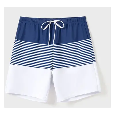 Sexy Stripe Family Swimwear for Unisex - Tight Fit Polyester Spandex Matching Outfits