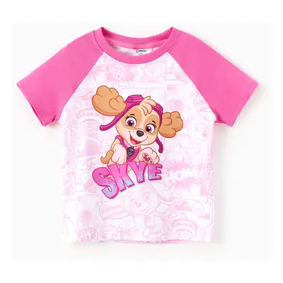 PAW Patrol Toddlers Boys/Girls 1pc Chase/Skye/Rubble Graffiti Pattern Colorblock Short-sleeve To