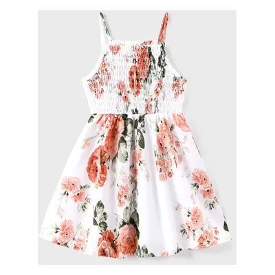 Flora Print Smocking Strap Off Shoulder Top and Shorts Skirt Pieces Co-ord Set for Mommy and Me