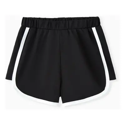 Kid Girl Colorblock Elasticized Shorts