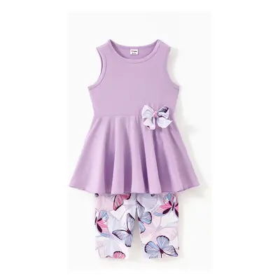 2-Piece Toddler/Kid Girl Sporty Tee and Leggings Set