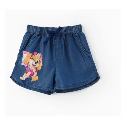 PAW Patrol Toddler Girl 1pc Skye Rainbow Print Denim Shorts