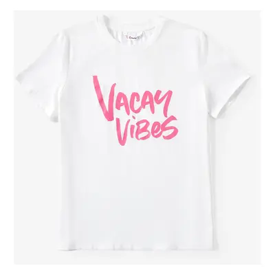 Family Matching Multi Color Vacation Vibe Cotton Tops