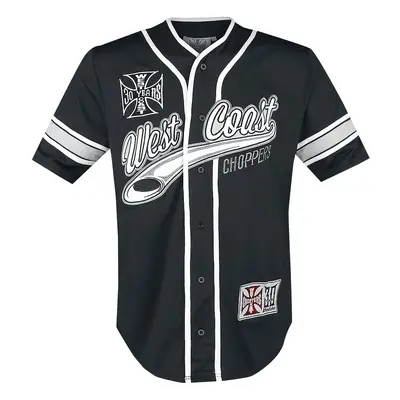 West Coast Choppers 30 Years Anniversary Limited Baseball Jersey Short-sleeved Shirt black white