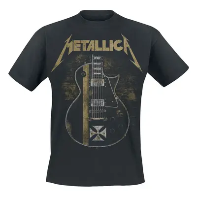 Metallica Hetfield Iron Cross Guitar T-Shirt black