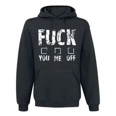 Slogans You Me Off Hooded sweater black