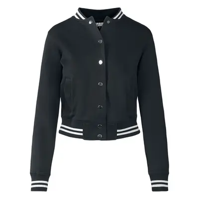 Urban Classics Ladies College Sweat Jacket Varsity Jacket black white