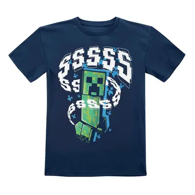 Minecraft Kids - Creeper T-Shirt dark blue