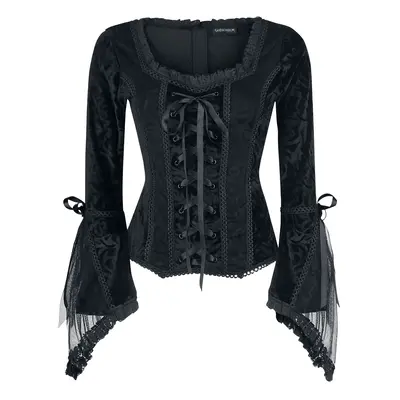 Gothicana by EMP Rosemary Long-sleeve Shirt black