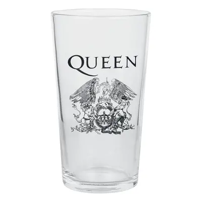 Queen Crest Beer Glass transparent