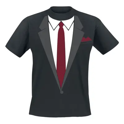 Alcohol & Party Jacket with Tie T-Shirt black