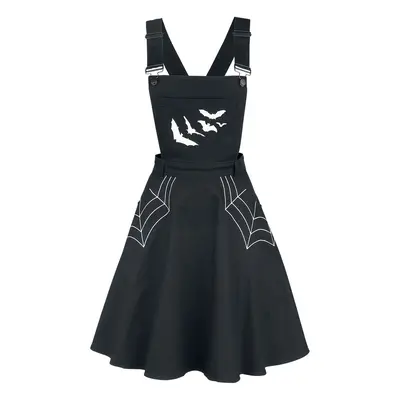 Hell Bunny Miss Muffet Pinafore Dress Short dress black