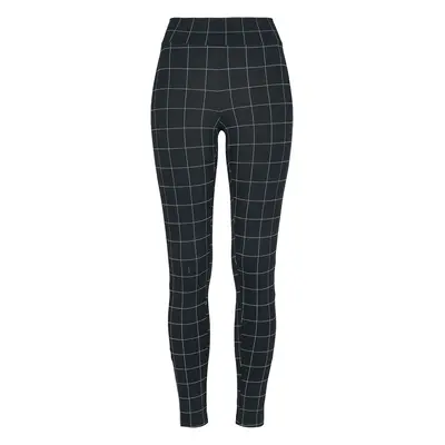 Urban Classics Ladies Check High Waist Leggings Leggings black white