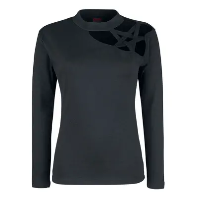 Spiral Gothic Elegance Long-sleeve Shirt black