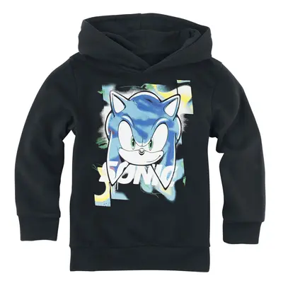 Sonic The Hedgehog Kids - Sonic face Hoodie Sweater black