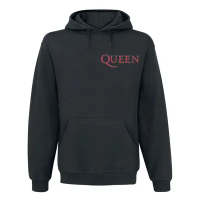 Queen Crest Vintage Hooded sweater black