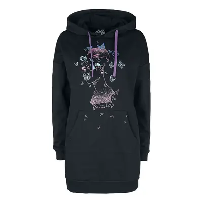 Full Volume by EMP Long hoodie with large front print Hooded sweater black