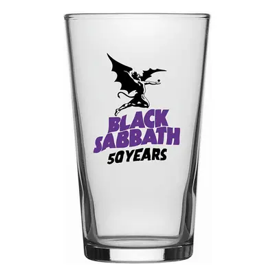 Black Sabbath 50 Years Beer Glass transparent