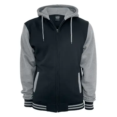 Urban Classics 2-Tone Zip Hooded zip black grey