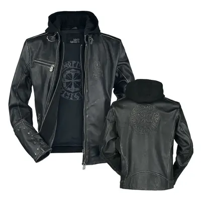 Amon Amarth Thorhammer Leather Jacket black