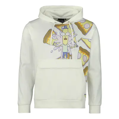 Rick And Morty Pizza party Hooded sweater white