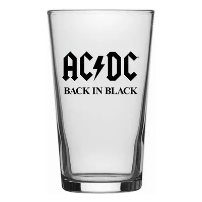 AC/DC Back in Black Beer Glass transparent