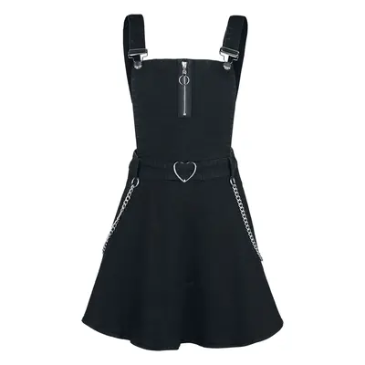 Jawbreaker Love Me Right Dungeree Style Dress Short dress black