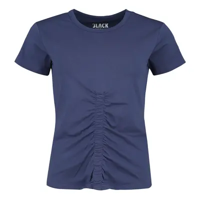 Black Premium by EMP Blue t-shirt, gathered at the front T-Shirt blue