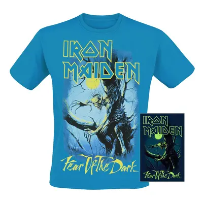 Iron Maiden Fear Of The Dark - Glow In The Dark T-Shirt blue