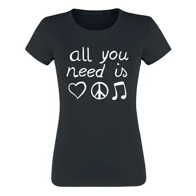 Slogans All You Need Is... T-Shirt black