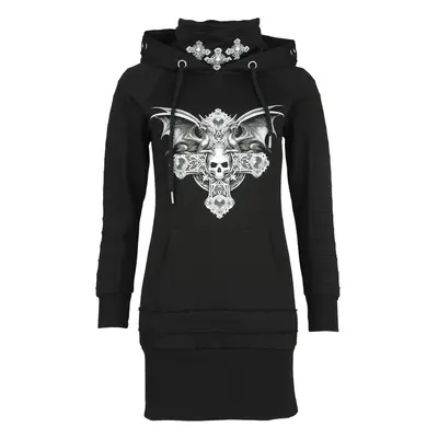 Gothicana by EMP Gothicana X Anne Stokes hoodie dress Short dress black