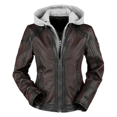 Gipsy Angy W18 LASANV Leather Jacket dark red