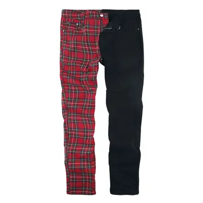 Banned Split Trousers Cloth Trousers red black