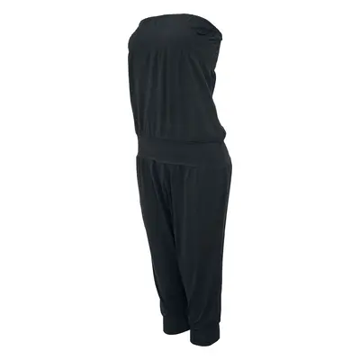 Urban Classics Ladies Shoulderfree Capri Jumpsuit Jumpsuit black