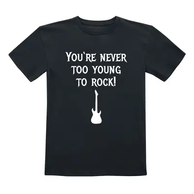 Slogans Kids - You're Never Too Young To Rock! T-Shirt black