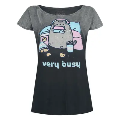 Pusheen Very Busy T-Shirt dark grey