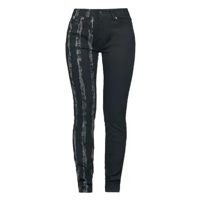 Rock Rebel by EMP Striped Leg Stretch Denim Jeans black