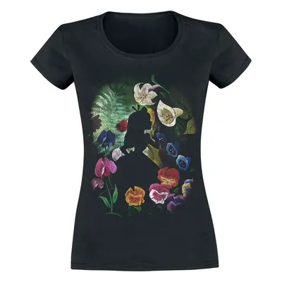 Alice in Wonderland Black Flower T-Shirt black