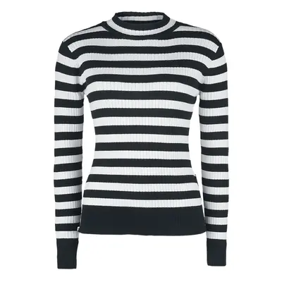 Jawbreaker Menace White and Black Stripe Sweater Knit jumper black white