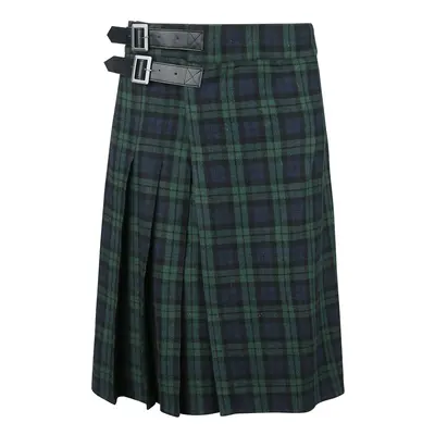 Black Premium by EMP Blue/Green Kilt with Side Buckles Medium-length skirt blue green