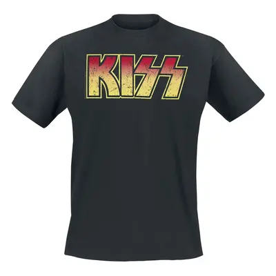 Kiss Distressed Logo T-Shirt black