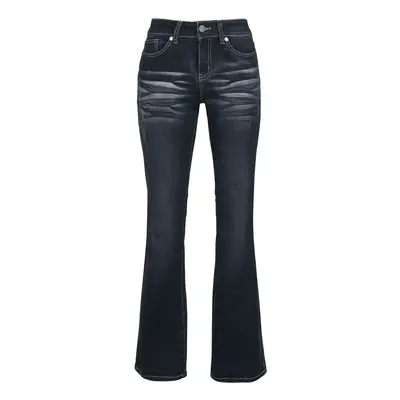 Black Premium by EMP Grace - Dark-Blue Jeans with Wash and Turn-Up Jeans dark blue