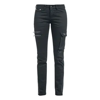 Black Premium by EMP Skarlett - Black Jeans with Variable Hem Jeans black