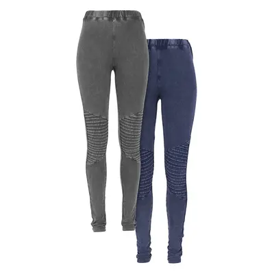 Urban Classics Pre-Pack Ladies Denim Jersey Leggings 2-Pack Leggings grey blue