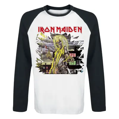 Iron Maiden Killers Shatter Long-sleeve Shirt white black