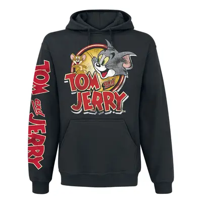 Tom And Jerry Cartoon Logo Hooded sweater black