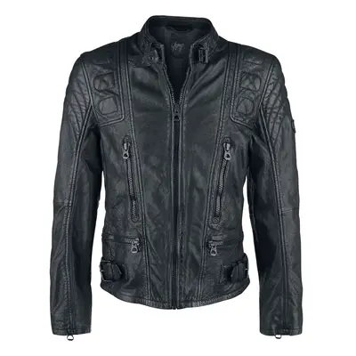 Gipsy Highway 2 Slim Fit LAGIV Leather Jacket black