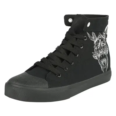 Gothicana by EMP Trainers with Devil and Snake Print Sneakers High black